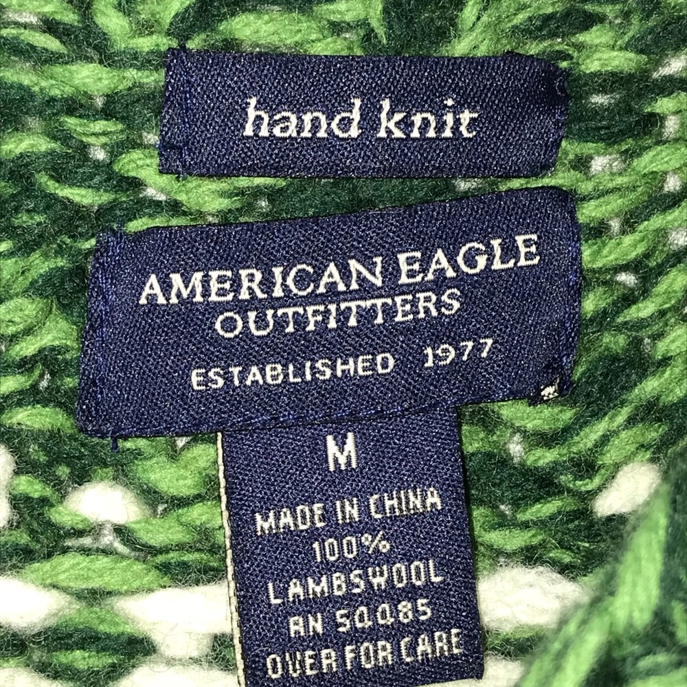 American Eagle Outfitters Hand Knit Lambs Wool Sweater - Picture 2 of 4